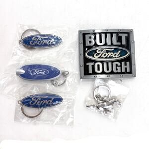 Ford Tough Belt Buckle 2 Ford Keychains 1 Ford Light Keychain 1 Mustang Keychain